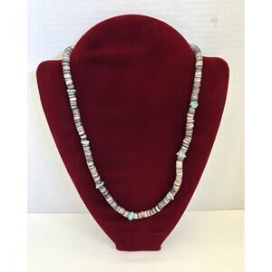 Vintage Navajo Turquoise Heishi Bead Single Strand Necklace